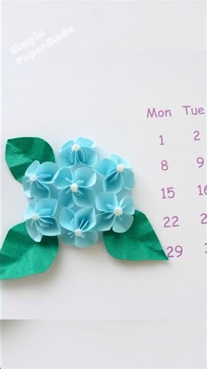 クラフトパンチで簡単！紫陽花のペーパーフラワー #ハンドメイド #diycrafts #6月