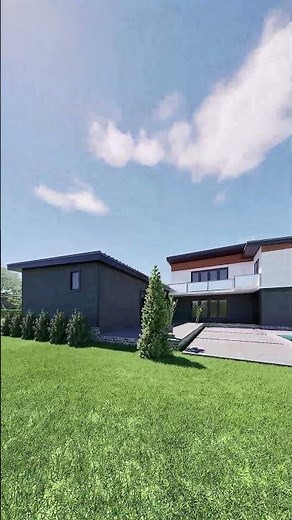 Modern Two-Story House Design | Front & Rear Exterior Views #architecture #eleganthomes #home