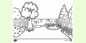 Garden Colouring Page
