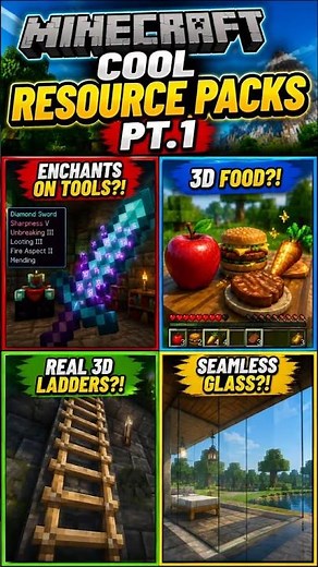 🔥 Minecraft Cool Resource Packs PT.1 | 3D Food?! 🍔