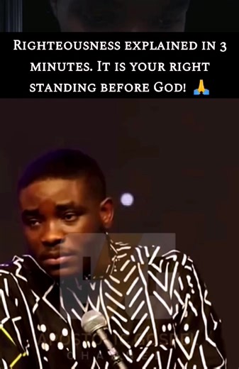 Felix Emmanuel on Instagram: "Righteousness explained in 3 minutes. It is your right standing before God!🙏 - Pastor Dolapo Lawal #apostolicgospel #FelixEmmanuel #ApostleJoshuaSelman #apostlejoshuaselmannimmak #koinonia #koinoniaglobal #KoinoniaAbuja #salvationhub #gospel #explorepage #joshuaselman #explore #christiancontent #prayerispowerful #prayer #preaching #trendingreels #fblifestyle #selfawareness #contentmonitezation #reelschallengereelschallenge #wedding #MidnightPrayers #explorepage #ch