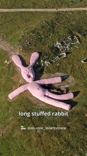 Aduok Biztales on Instagram: "This Giant Pink Rabbit on a Mountain Shocked the Internet 😱 A 200-foot-long pink stuffed rabbit lying on a mountain in northern Italy shocked people worldwide. Created by the Austrian art collective Gelitin in 2005, this massive land art project was meant to last 20 years—but nature destroyed it much earlier. By 2016, it had almost disappeared, leaving only an outline visible in satellite images. Discover the true story behind this viral giant bunny artwork. #giant