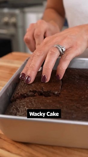 No eggs? No milk? No problem! 🍰 Despite the wacky preparation, there's nothing wacky about the taste of this cake! 🤪 Get the full recipe in the comments below. ⬇️ 🧑‍🍳: Nicole McLaughlin #wackycake #cakerecipe #cake #vintage #vintagerecipe | Allrecipes