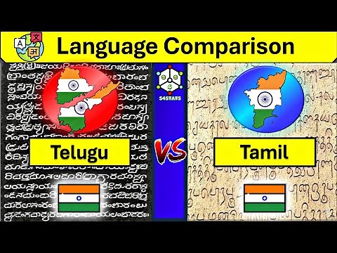 Tamil Vs Telugu Language Comparison | Dravidian languages | South indian language Comparison