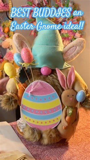 A Gnome and his sidekick bunny! A diy Gnome project for Easter! Follow the link below to the video!