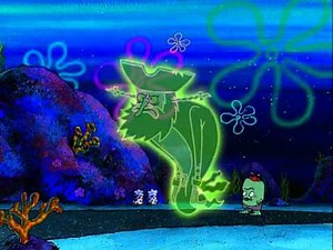 Spongebob and Flying Dutchman scare child