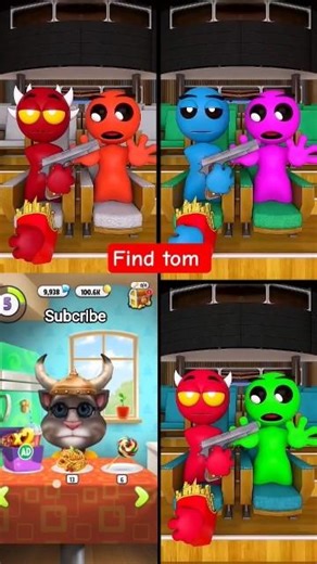 Geometry dash Hands off my fries (all parts)#geometrydash #talkingtom #sprunki#3danimation