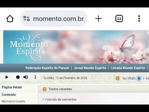 12.2.2026. Momento Espírita. Falando de sementes.
