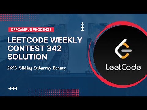 Leetcode 2653. Sliding Subarray Beauty | Weekly Contest 342 | Leetcode weekly contest solution
