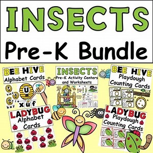 Insects PreK Activities Bundle - 5 activities included