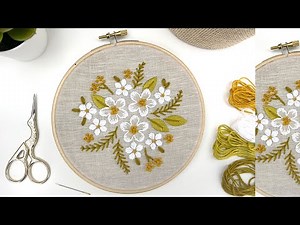 Hand Embroidery for Beginners, How to embroider a bouquet.