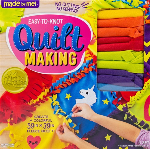 Made by Me Easy-to-Knot Quilt Making Kit, Art & Craft Kit for Boys & Girls, Child, Ages 6+ - Walmart.com