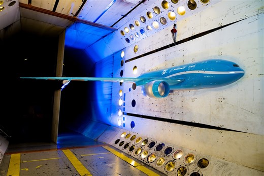 Boeing Takes a Half-Plane Into NASA Wind Tunnel to Test Longer and Thinner Wing Design