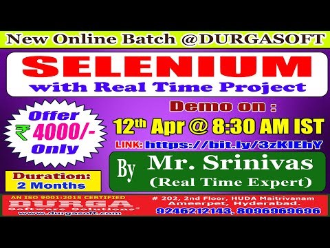 SELENIUM Online Training @ DURGASOFT