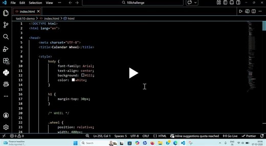 Interactive Calendar Wheel with JavaScript and CSS Animations | Sudha Patidar posted on the topic | LinkedIn