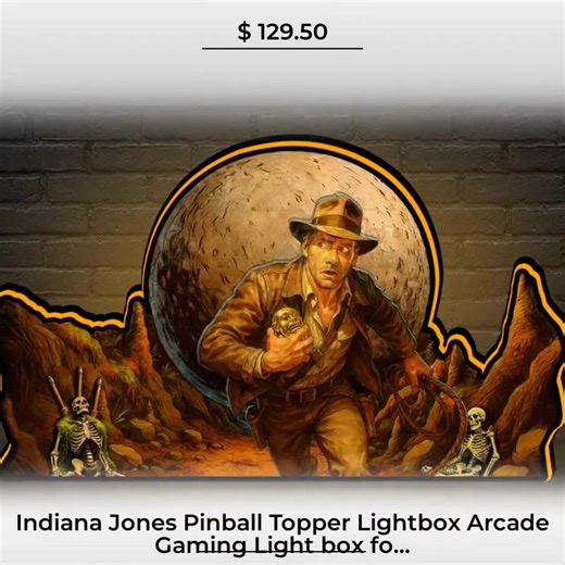 Adventure awaits in your man cave! 🕵️‍♂️✨ Introducing the Indiana Jones Pinball Topper Lightbox – a must-have for every gaming enthusiast! 🎮🔥 At just $129.50, this stunning lightbox not only brightens your space but amps up the excitement of your arcade gaming experience! With its striking design and vibrant colors, you'll feel like you've stepped right into the action every time you flip the coin! 🌟🎉 Don’t let your fellow adventurers beat you to this treasure; snag yours today! 🏆👾 #India