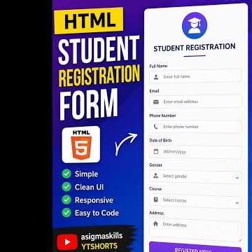 HTML Student Registration Form Project for Beginners #webdevelopment #shorts #shortsfeed