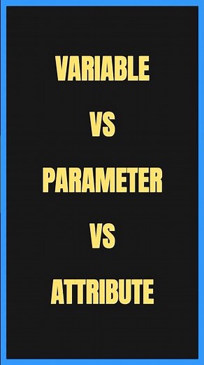 Variable vs Parameter vs Attribute in Programming #coding #python #ai
