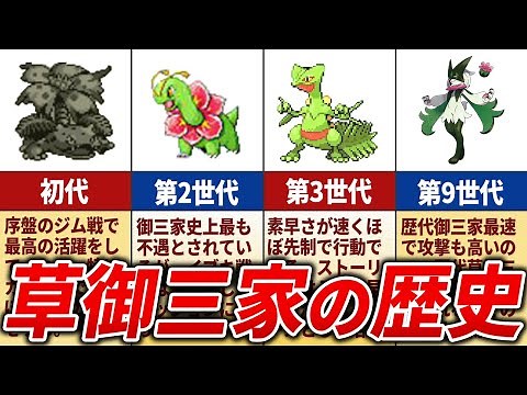 歴代草御三家の歴史を徹底解説【歴代ポケモン】