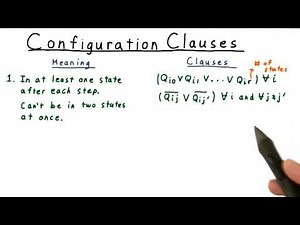 Configuration Clauses - Georgia Tech - Computability, Complexity, Theory: Complexity