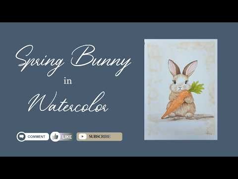Spring Bunny Beginner Watercolor Tutorial