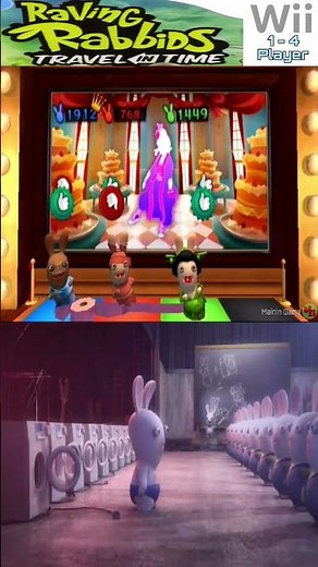 rabbids dancefloor - Raving Rabbids Travel in Time minigames - mainin game