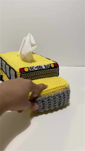 Tissue Box Cover - School Bus - Etsy