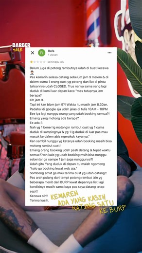 Kenapa Tukang Cukur Burp Menolak Pelanggan di Jam 8:30?
