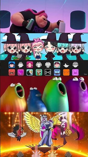 FNF Take Down But Sprunki Kissing Mix Blob Opera - KPop Demon Hunters #fnf #golden #shortsviral