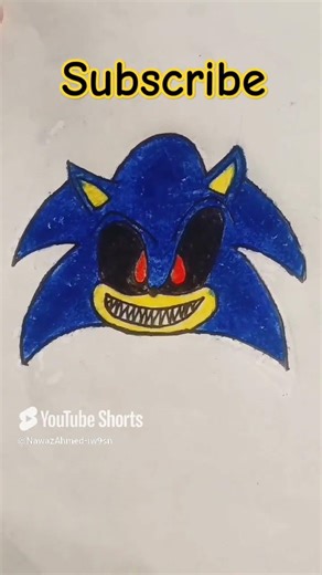 sonic exe drawing #sonic exe #shots #viral #subscribe