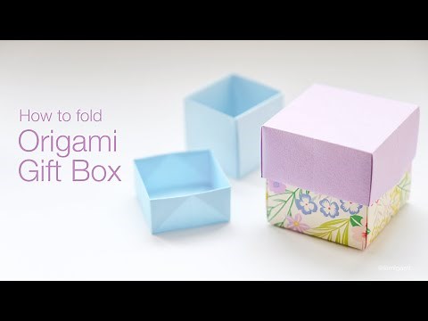 How to fold Origami Gift Box with Lid (Traditional)
