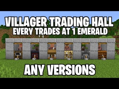 Easy Villager Trading Hall 1.21+ Minecraft (Bedrock/Pe/Java)