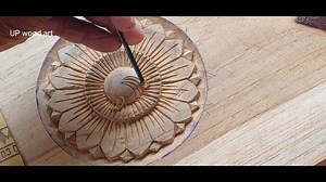 Wooden flower making tutorial. This is useful to beginners wood carving. This work make teakwood | UP wood art
