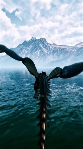 Flying above Crystal Clear Lake with RED DRAGON - Dragontwin #dragongame #dragontwin