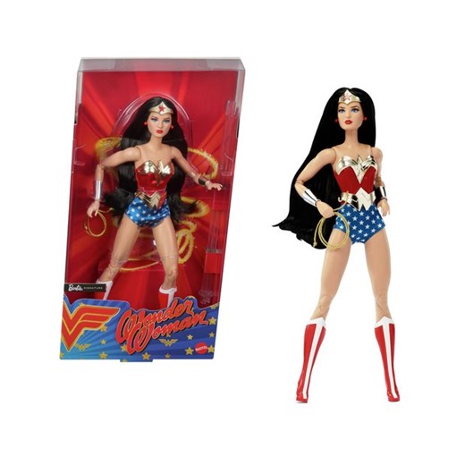 Buy Barbie Wonder Woman Collectable Doll in Red and Blue Suit | Dolls | Argos