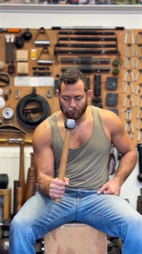 Daniel Strauss on Instagram: "Working the full range of supination. Supination, the movement of the hand from palm down to palm up, is a key movement of the elbow/forearm. It is trained often for injury prevention and muscular balance but also has benefits in sports performance, as well bicep development. The traditional way of training supination with a hammer is effective, but only hits half the movement. By combine it was an invert hammer supination you effectively hit the full range of motio