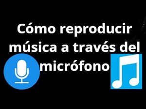 How to play music through microphone?