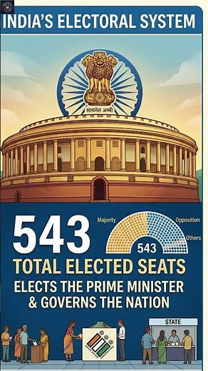 India's 3-Tier Electoral System Explained 🇮🇳👍#short feed #shorts #civics #competitive exams #cbse