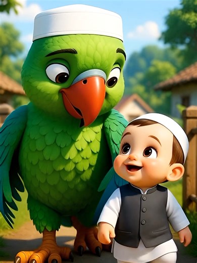 Baby and Magical Parrot: A Heartwarming Cartoon Adventure
