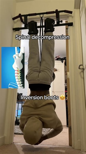 Inversion tables are often the first thing people think of when they hear “spinal decompression.” They use gravity to tilt the body back and gently take pressure off the spine, which can feel relieving at first. But because your body is fixed into a padded frame and supported at multiple points, the decompression is incomplete. Parts of the spine remain loaded, movement is restricted, and your body can’t fully relax into gravity. Inversion boots take that same concept much further. When you hang