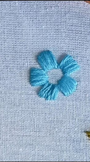Easy & elegant flower design for beginners| satin stitch flower embroidery tutorial