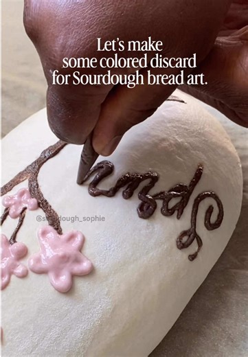 Sourdough Bread Art with Colored Discard