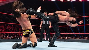 WWE Raw interloper Adam Cole puts the black-and-gold brand’s top crown on the line against Seth Rollins: Courtesy of WWE Network. | WWE Full Matches