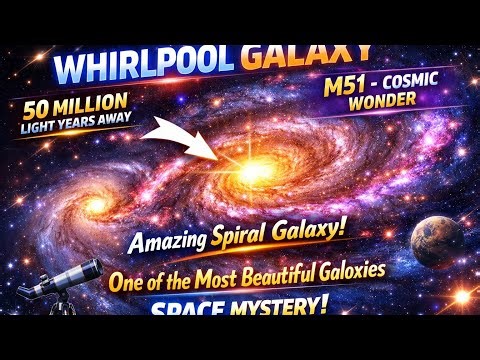 Whirlpool Galaxy (M51) – The Beautiful Spiral Galaxy 🌌
