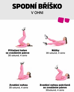 840K views · 3.1K reactions | Dneska si vezmeme na paškál tu nejproblematičtější partii – spodní břicho! ⁠ Čekají tě 4 účinné cviky, které ti ho pěkně rozpálí – samozřejmě pod vedením naší nekompromisní trenérky Šajny  | Ladylab | Facebook
