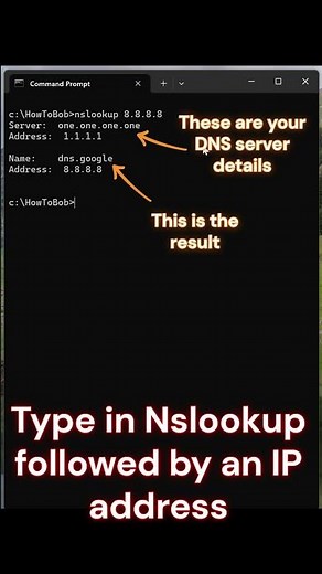 How to use the NSLOOKUP command #nslookup #cmd #windows #dns #coding #microsoft