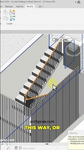 How to Install Railings on Stairs in Revit Railings Series Part 3