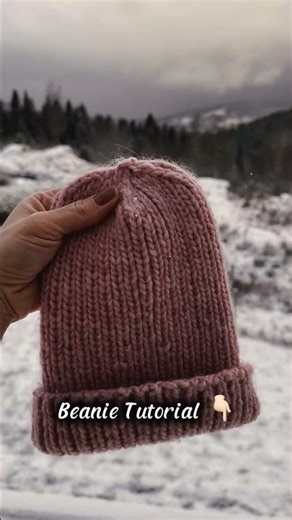 Beginner Magic Loop Beanie | Chunky Knit Hat in the Round #knittig #knittingforbeginners #knithat