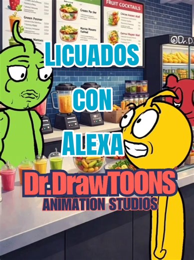 Licuados con Alexa 🤣 #animacion #Alexa #cartoon #humor #gym | alexa