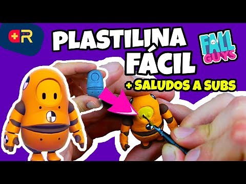 CÓMO HACER MUÑECOS DE PLASTILINA FÁCILES - Cómo hacer personajes de FALL GUYS DE PLASTILINA 🍉🍒